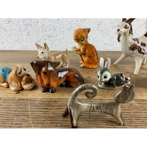 285 - Collection of Vintage Ceramic Animals and Pendelfin - English and West German