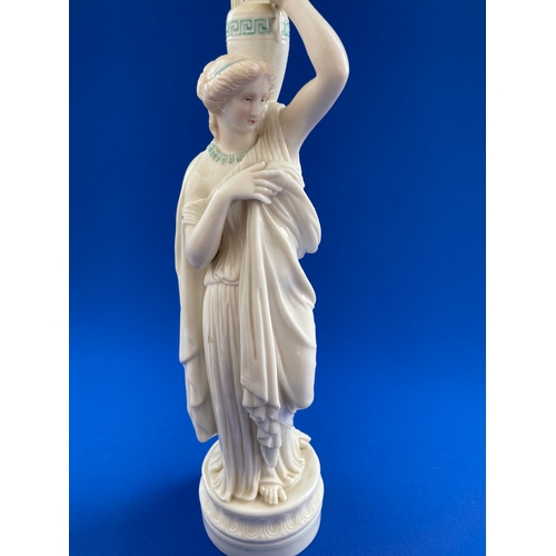 290 - Large 19th Century Glazed Porgelain Classical Figurine