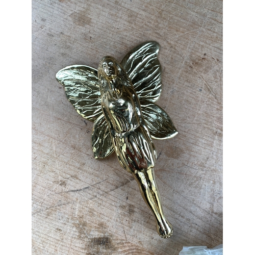 114 - Brass Fairy Door Knocker with Fixings