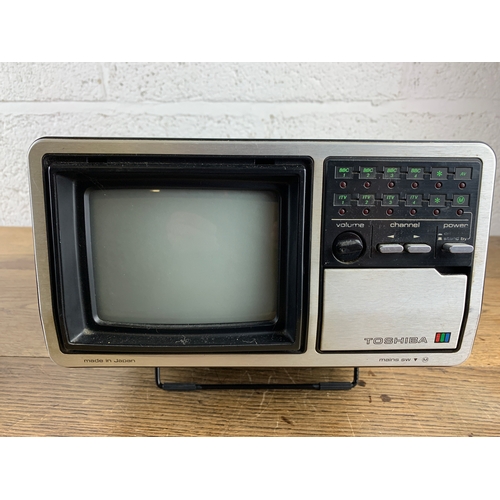 111 - Two Vintage Portable TV's - Toshiba Colour C-690B and JVC 3050UK with Radi Receiver