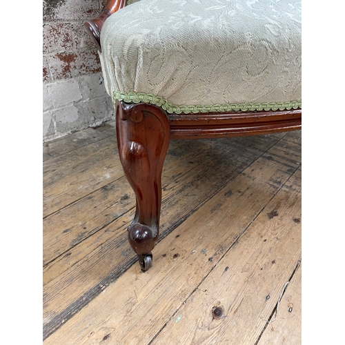 513 - Solid Victorian Ballon Back Occasional Chair