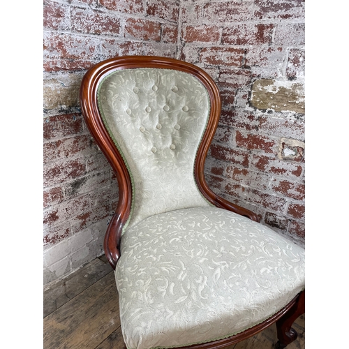 513 - Solid Victorian Ballon Back Occasional Chair