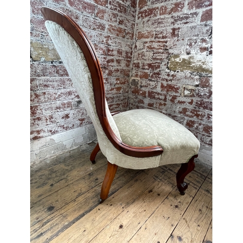 513 - Solid Victorian Ballon Back Occasional Chair