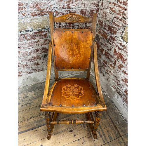 514 - Edwardian Arts & Crafts Rocking Chair