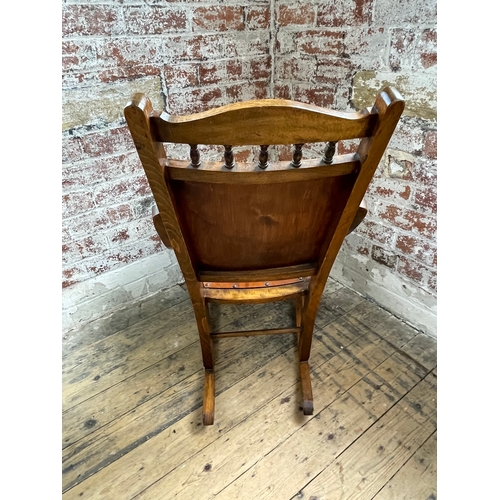 514 - Edwardian Arts & Crafts Rocking Chair