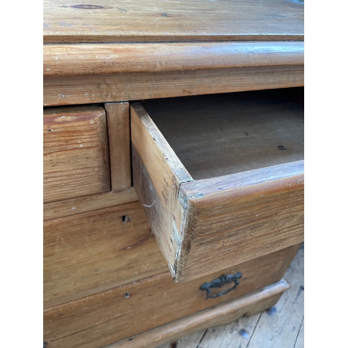 520 - Antique Pine Two Over Two Chest Of Drawers