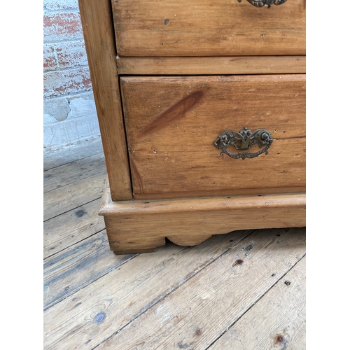 520 - Antique Pine Two Over Two Chest Of Drawers