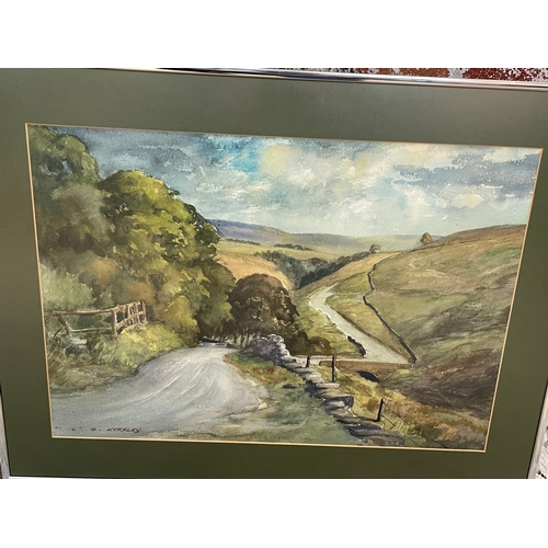 363 - Original Watercolour Countryside Scene By L.G.Kersley