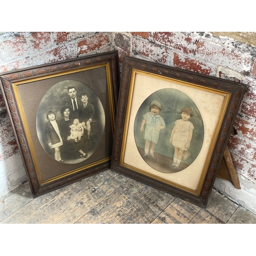 368 - Vintage Printed Photograph & Pastel Drawing In Good Quality Matching Frames