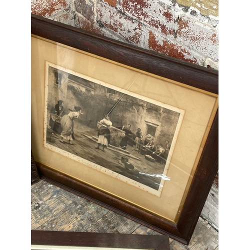 369 - Three Wooden Framed Vintage & Antique Prints & Photographs.