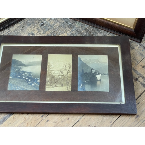 369 - Three Wooden Framed Vintage & Antique Prints & Photographs.