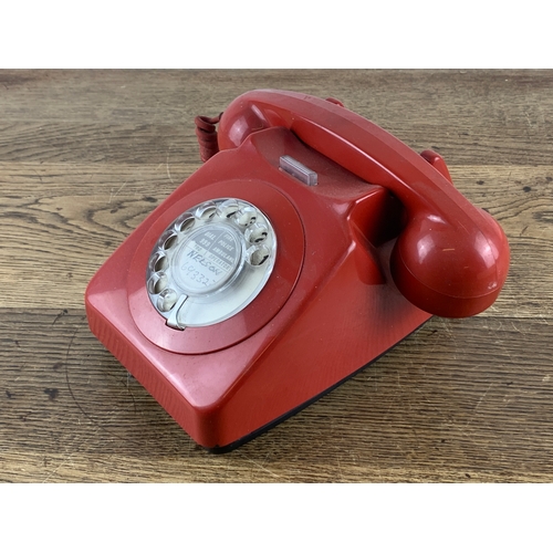 200A - Vintage Red PO Telephone