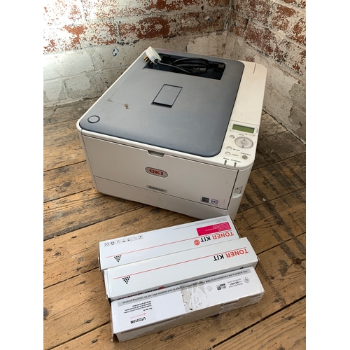 371A - Table Top OKI 531dn Colour Laser Printer with Spare Toner