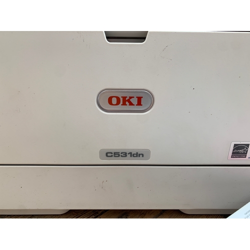 371A - Table Top OKI 531dn Colour Laser Printer with Spare Toner