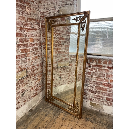 512A - Large 6ft x 3ft Gilt Framed Bevelled Edge Mirror