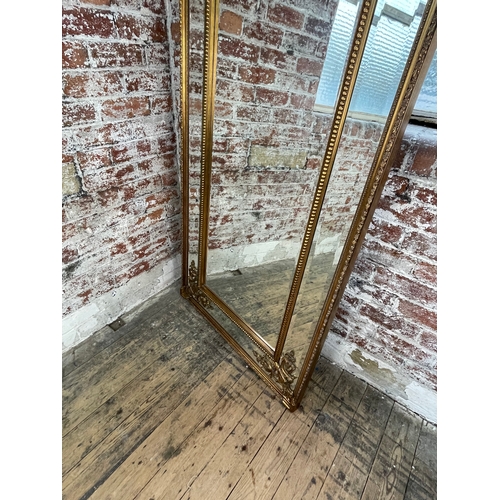 512A - Large 6ft x 3ft Gilt Framed Bevelled Edge Mirror