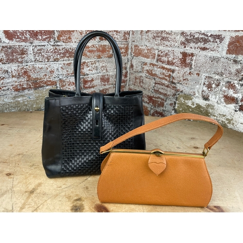 468 - Vintage Handbags, Orivs & 1940's Moreware Tan Pig Skin Leather