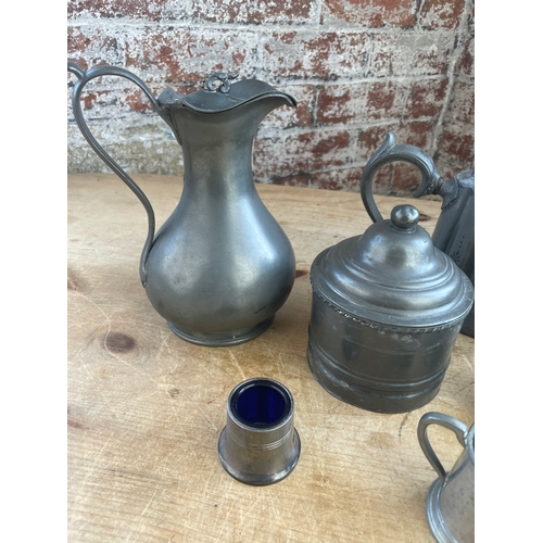 363 - Group Of Quality Antique & Vintage Pewter Items