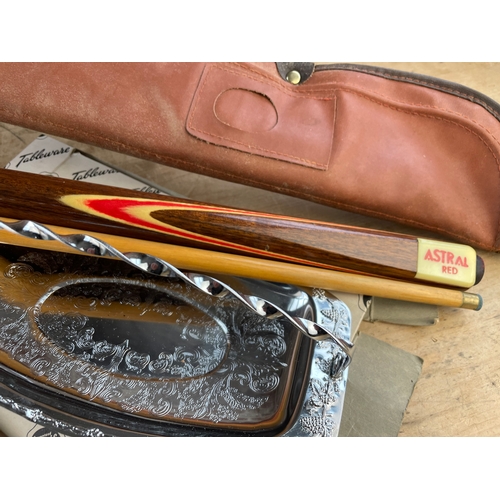 480 - Mixed Box Including Astral Red Snooker Cue