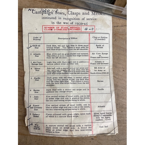 435 - WW2 World War Two Service Medals & service Book. 2020 Gibralter Crown.