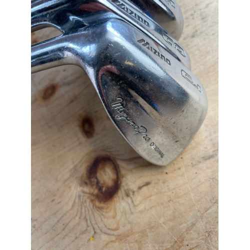 458 - Left Handed Mizuno Pro Original Irons. Golf Clubs