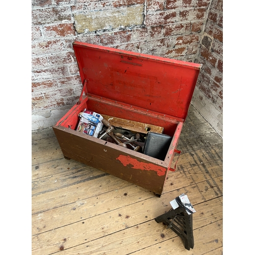 444 - Large Metal Tool Chest & Contents