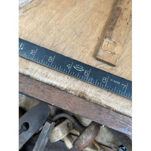 445 - Vintage Wooden Tool Chest & Contents
