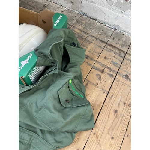 442 - Work Boots Safety Hats & Overalls