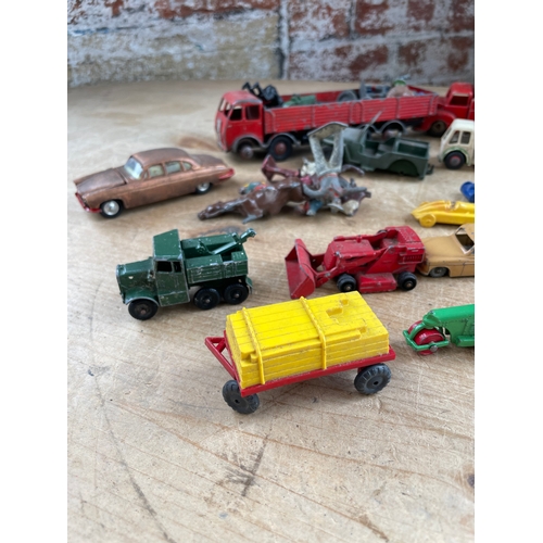 31 - Collection Of Toy Cars. Japanese Tin Plate, Dinky & Lesney etc.