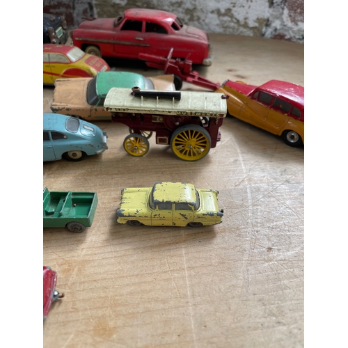 31 - Collection Of Toy Cars. Japanese Tin Plate, Dinky & Lesney etc.