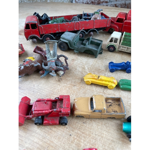 31 - Collection Of Toy Cars. Japanese Tin Plate, Dinky & Lesney etc.