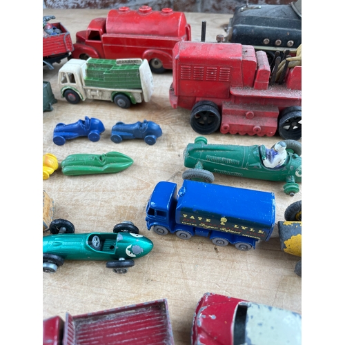 31 - Collection Of Toy Cars. Japanese Tin Plate, Dinky & Lesney etc.