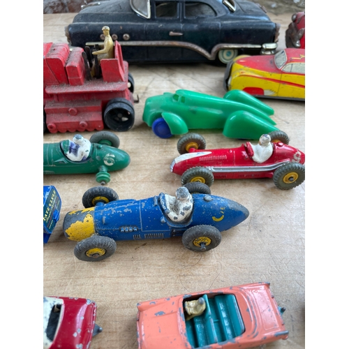 31 - Collection Of Toy Cars. Japanese Tin Plate, Dinky & Lesney etc.