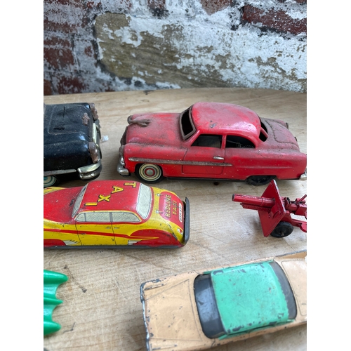 31 - Collection Of Toy Cars. Japanese Tin Plate, Dinky & Lesney etc.