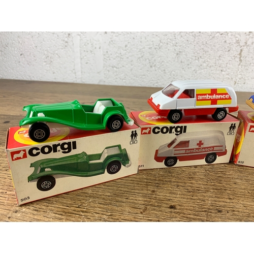 29 - Four Vintage Boxed Corgi Toy Cars - not play worn