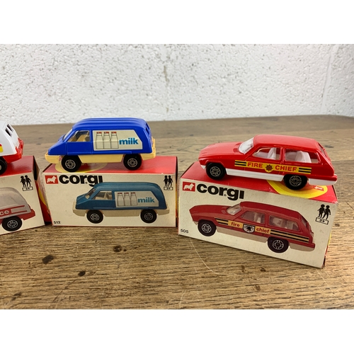 29 - Four Vintage Boxed Corgi Toy Cars - not play worn