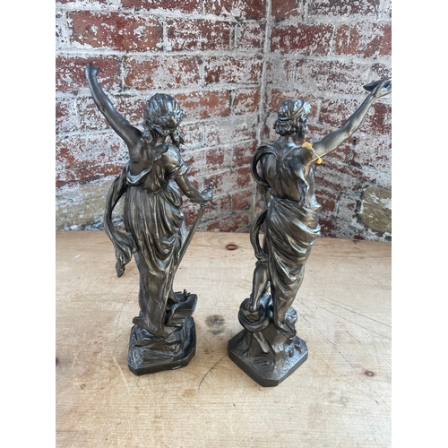 113 - Two Spelter Figures a/f