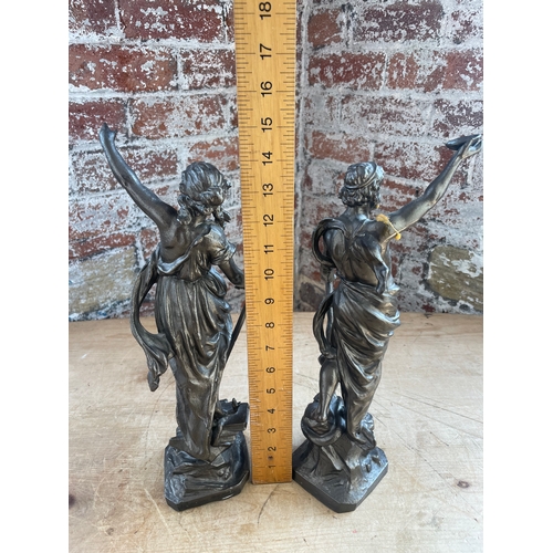 113 - Two Spelter Figures a/f