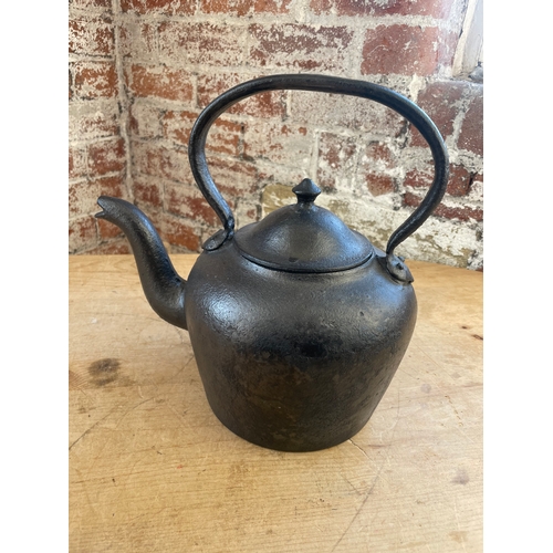 48 - Antique Cast Iron Kettle