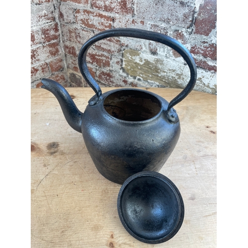 48 - Antique Cast Iron Kettle