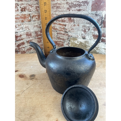 48 - Antique Cast Iron Kettle