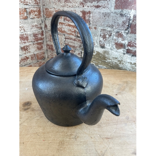 48 - Antique Cast Iron Kettle