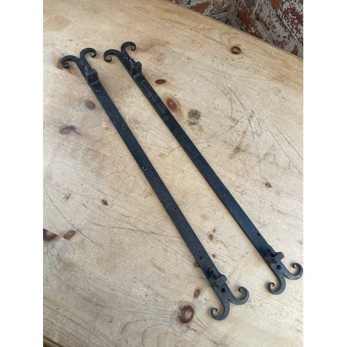 124 - Pair Of Wrought Iron Fixings