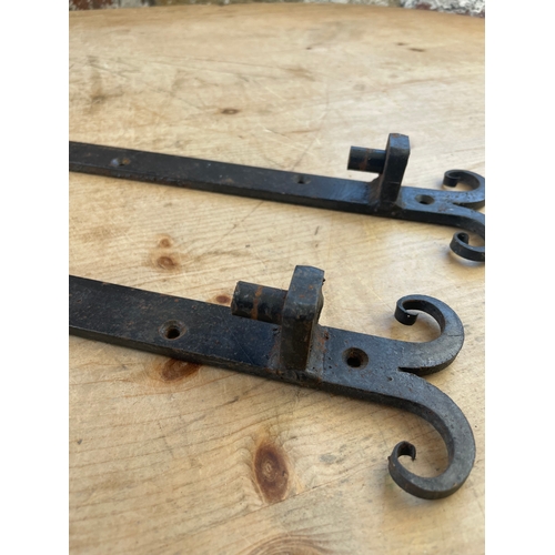 124 - Pair Of Wrought Iron Fixings