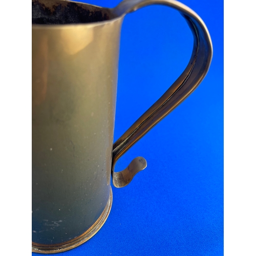 128 - Trench Art Tankard Fashioned From A Brass Artillery Shell Casing.