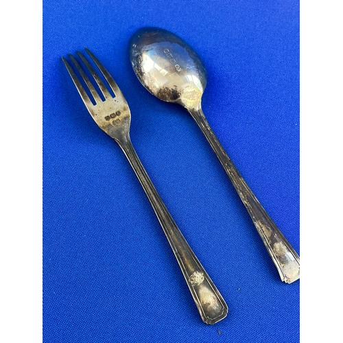 5 - Hallmarked Silver Children's Christening Cutlery 48g