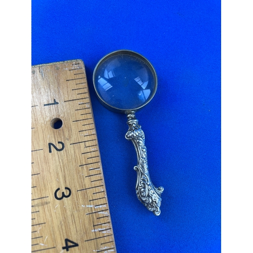 7 - Hallmarked Silver Handle Magnifying Glass Birmingham 1922