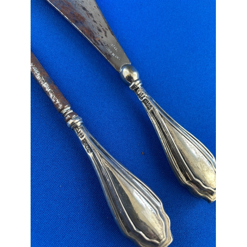 8 - Sterling Silver Handled Shoe Horn & Boot Hook Birmingham 1919