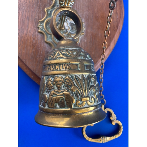 56 - Gothic Style Brass Mounted Porch Bell