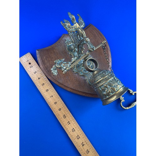 56 - Gothic Style Brass Mounted Porch Bell